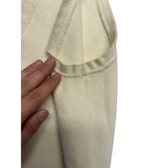 J. Crew Cream Gold V Neck Button Up Cropped Sweater Vest Womens M Old Money - Picture 4 of 15